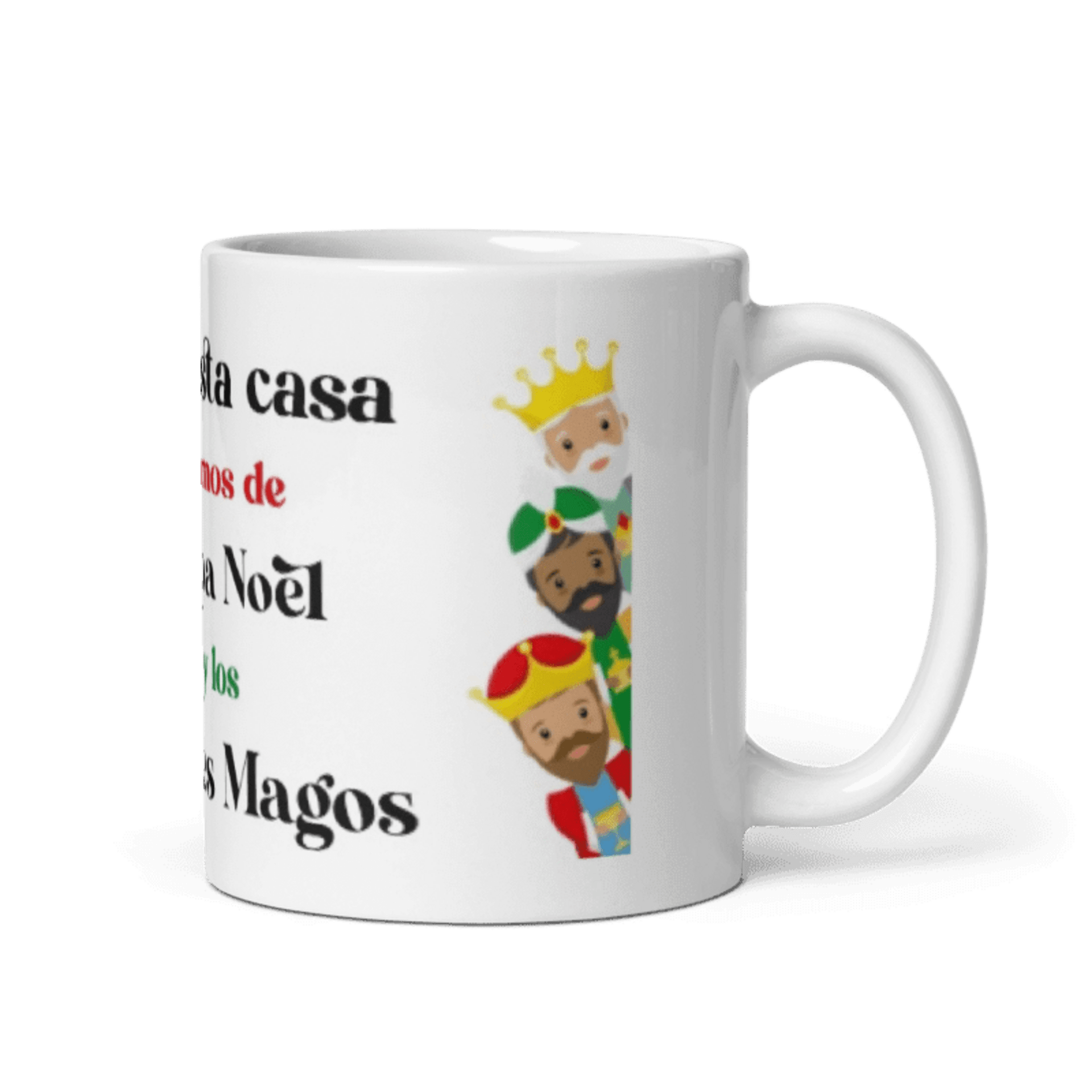 Taza en esta casa. Modelo Papa noel y Reyes magos - 3