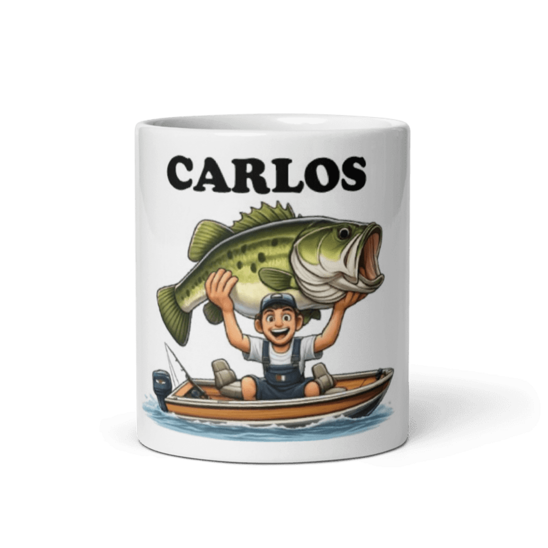 Taza pesca personalizada. Modelo black bass - 1