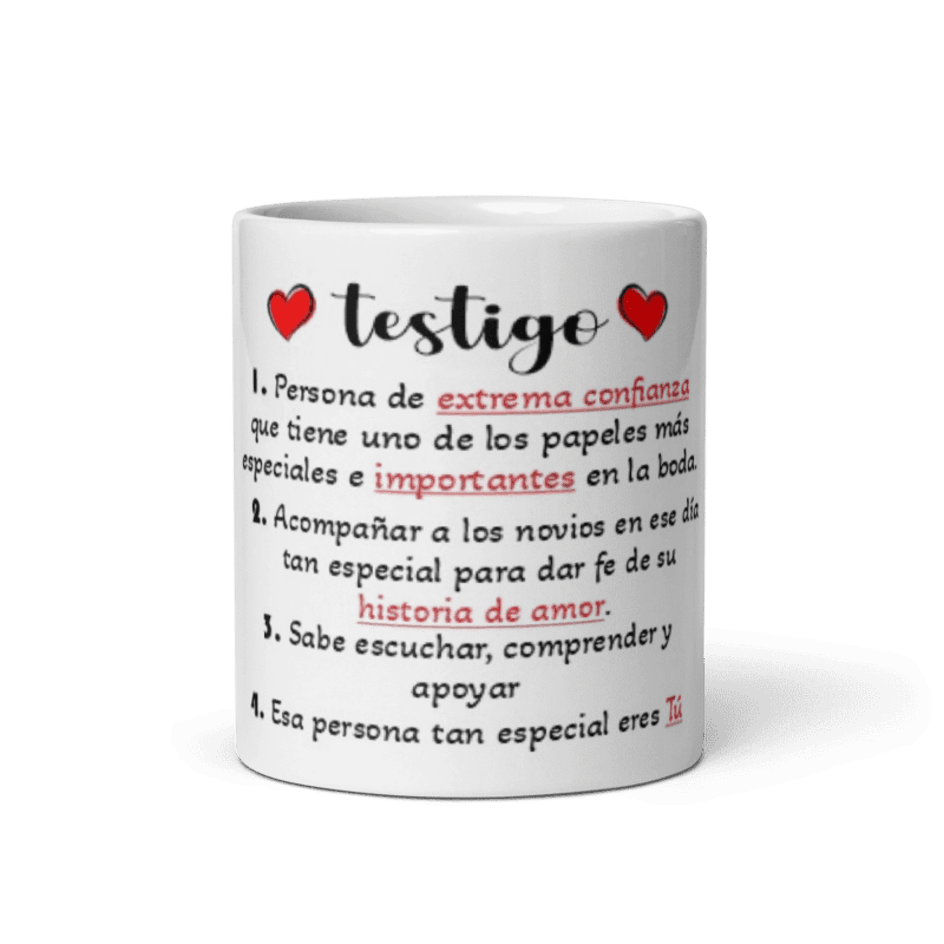 Taza Personalizada para Testigos de Boda - 1