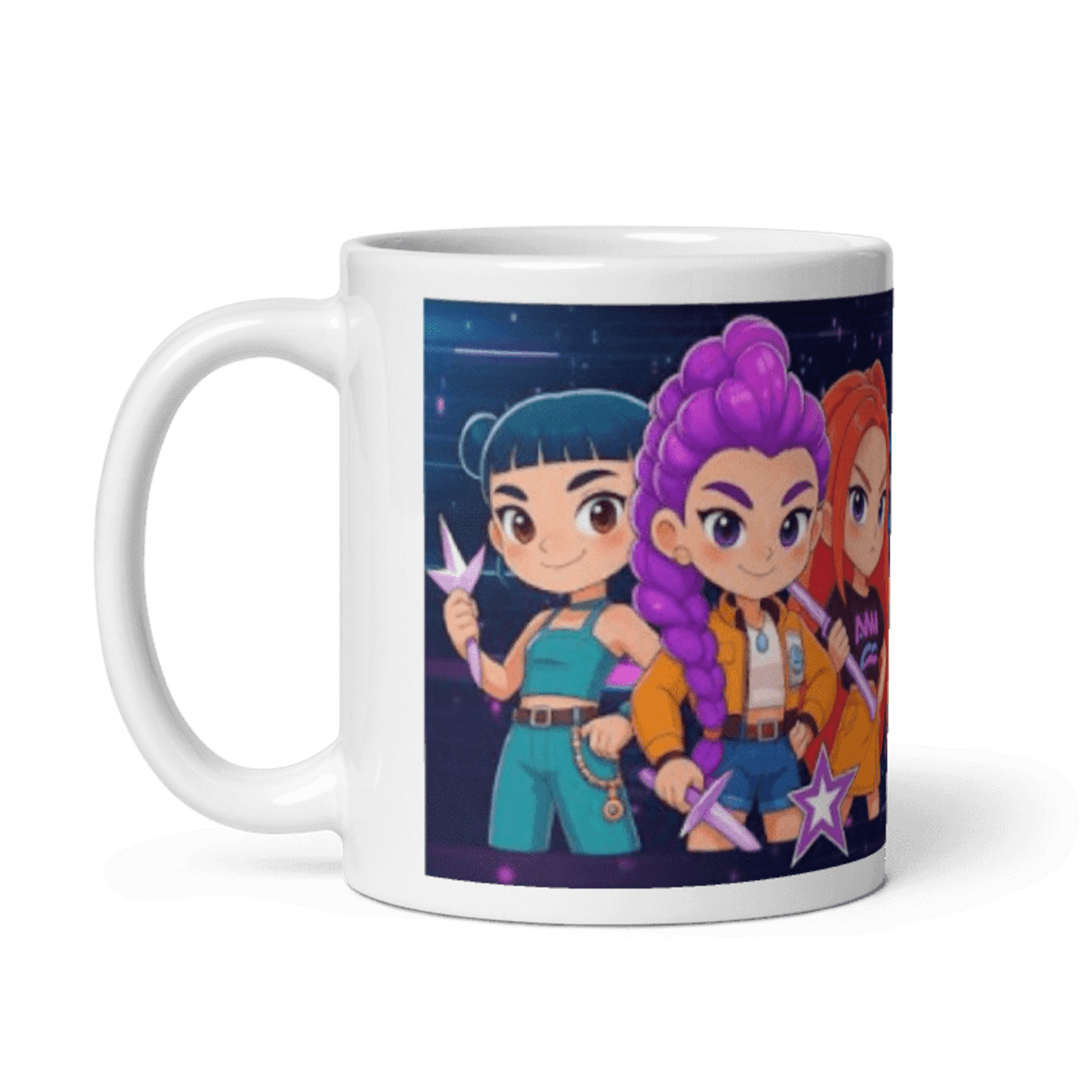 Taza guerreras K-pop. Modelo Fondo Oscuro - 3