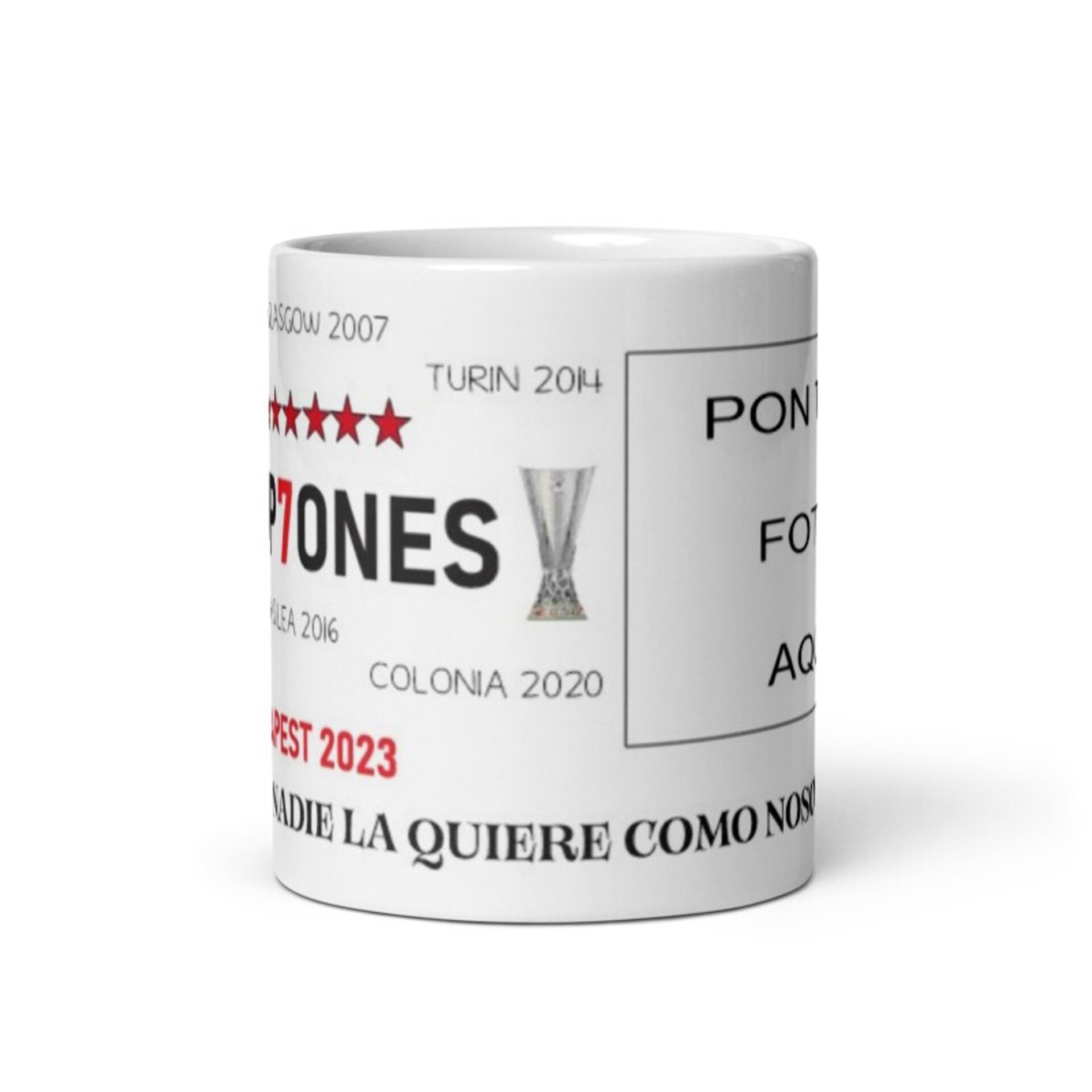 Taza Camp7ones Sevilla F.C con tú FOTO - 2