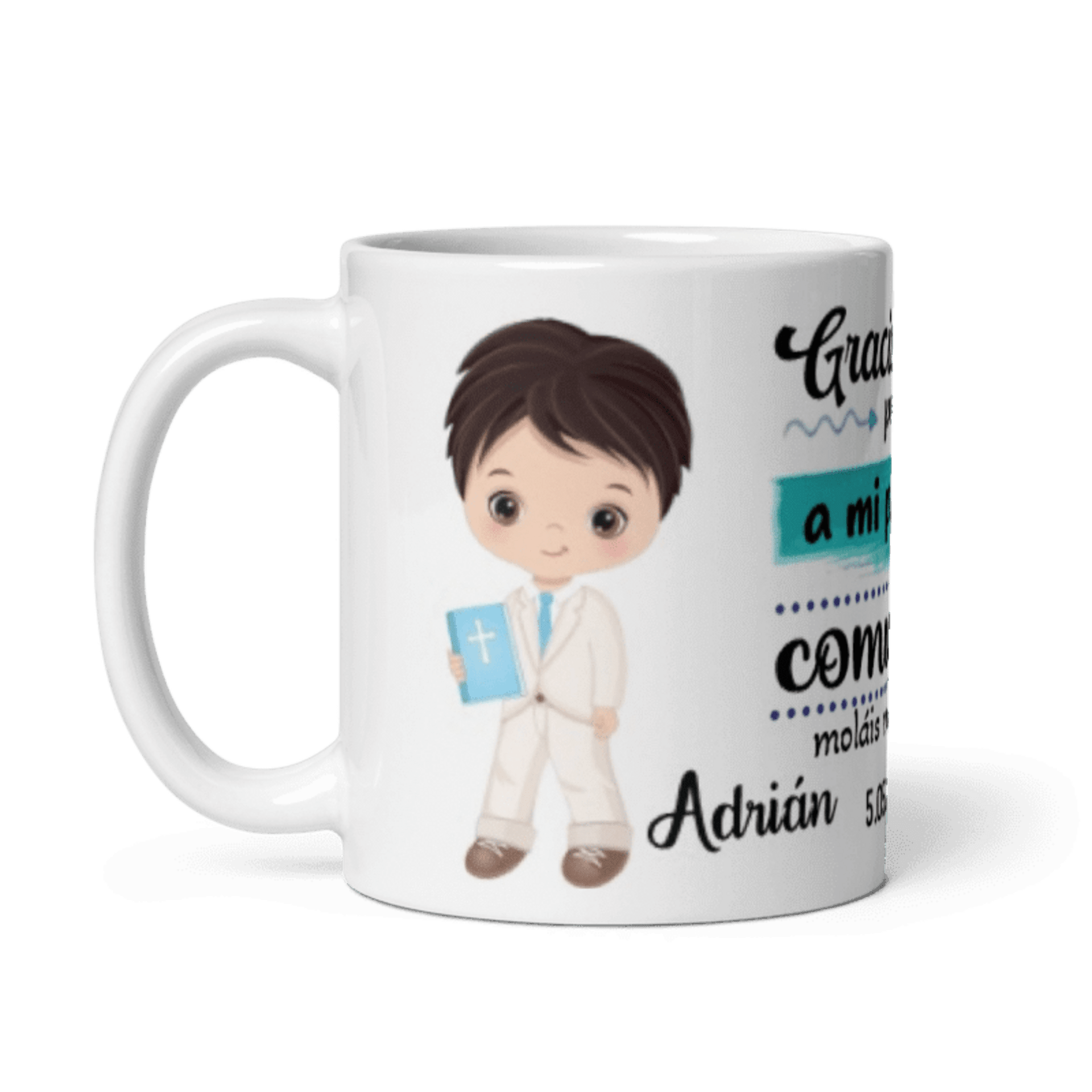 Taza de recuerdo primera comunión. Modelo Moláis mogollón. Niño - 2