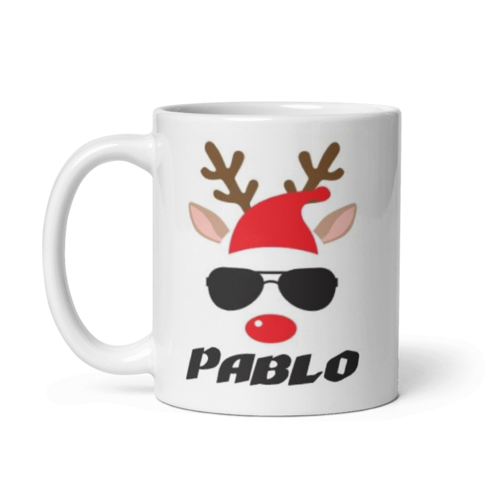 Taza Renos Navideños con Nombre - 5