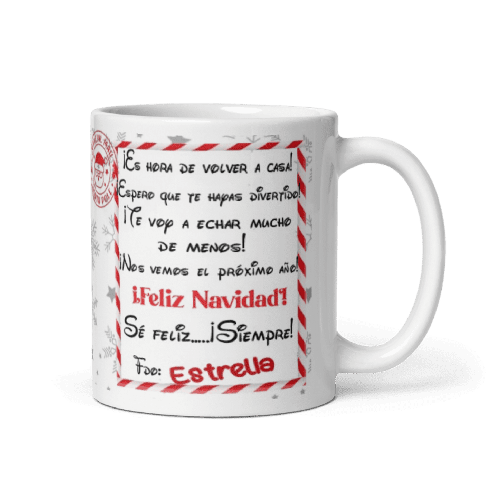 Taza elfo travieso. Modelo Despedida - 4